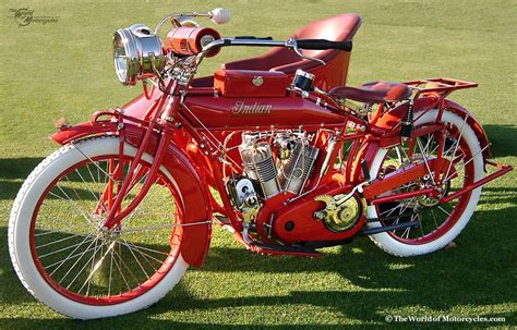1915 Indian Twin 1000cc Motorcycle And Sidecar Vintage Indian Motorcycles