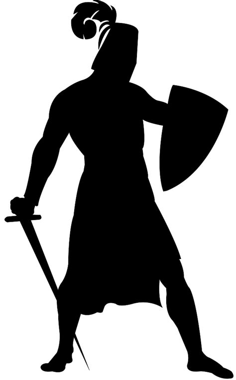 Knight Silhouette Free Vector Silhouettes