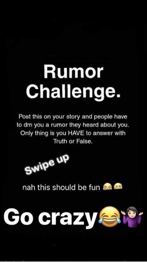 Rumor Ig Story Game Instagram Story Questions Snapchat Quotes Funny