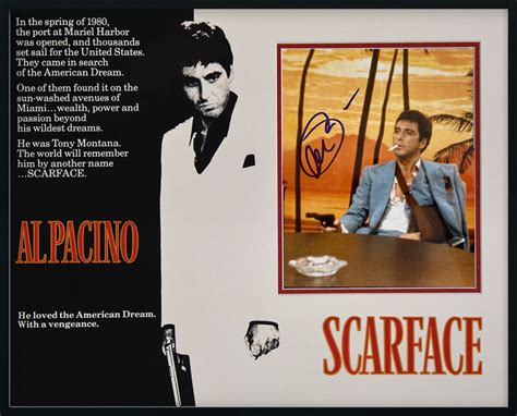 Al Pacino Autographed Scarface 16x20 Display North Collectors Co