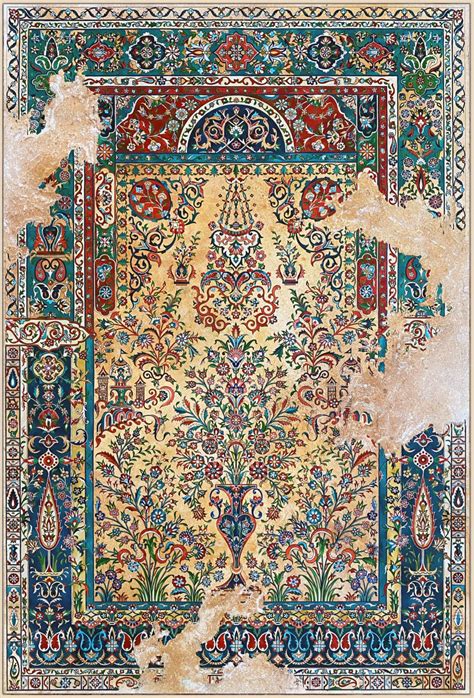 Persian Carpets Merge With Crumbling Concrete In Jason Seifes