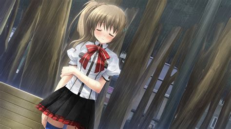 Wallpaper Anime Girl In Rain 1920x1080 Full Hd 2k Picture