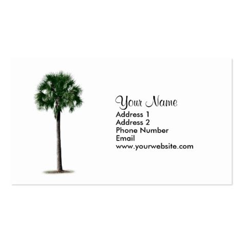 Palm Tree Business Card Zazzle