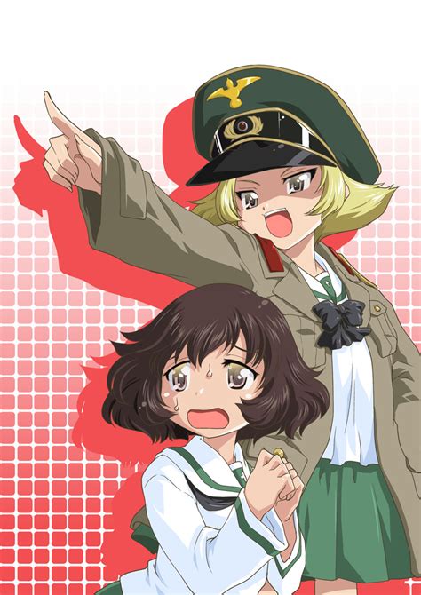 Akiyama Yukari And Erwin Girls Und Panzer Drawn By Mizukihitoshi