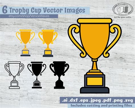 Trophy Svg Trophy Cut File Champion Clipart Cup Stencil Ireland