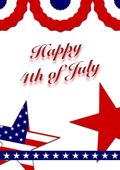 Printable 4th Of July Cards