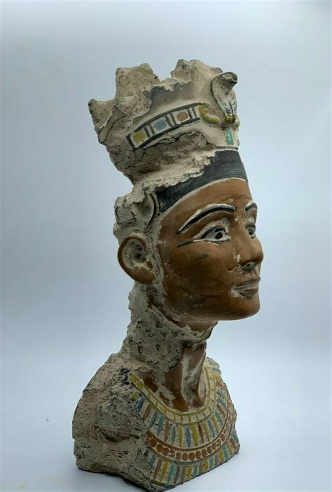 RARE EGYPT EGYPTIAN NEFERTITI ANTIQUES STATUE Queen Head ...