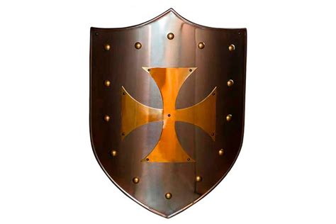 Shield Brass Templar Cross Marto Etsy