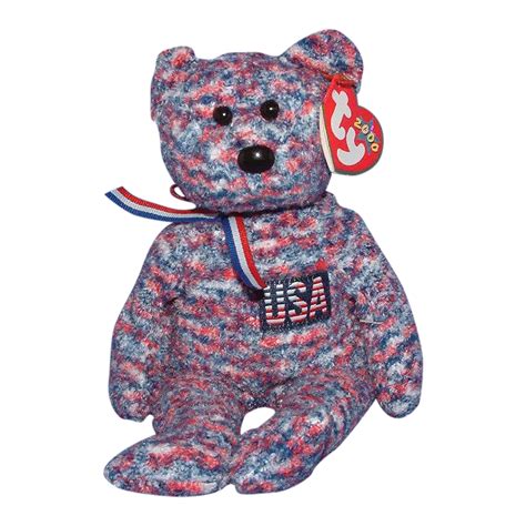Ty Beanie Baby Usa Mwmt Bear Usa Country Exclusive