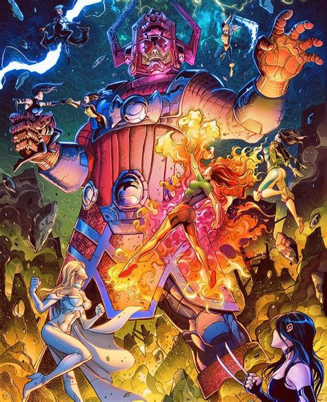 X Men Vs Galactus Héroes Marvel Dibujos Marvel Superhéroes Marvel