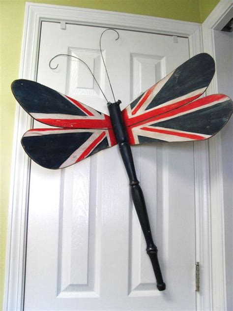 Table Leg Dragonfly Wall Art Red White And Blue Union Jack Flag