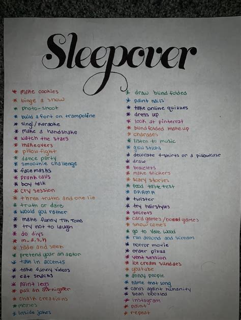 Things To Do At A Sleepover Things To Do At A Sleepover Fun