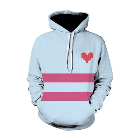 Undertale Cosplay Sans Hoodies Sweatshirt Love Pink White Print Hooded