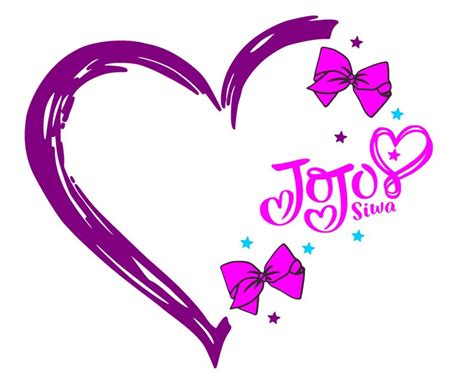 Jojo Logo With Heart Svg Png Cut File Cricut Silhoutte Etsy Canada