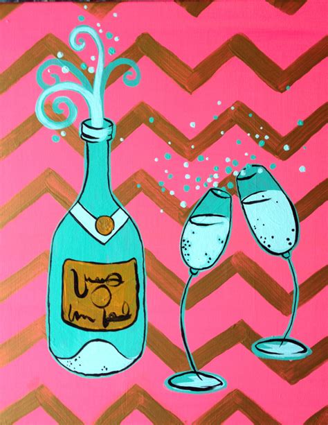 Champagne Dreams Pinots Palette Montclair Painting Library Canvas