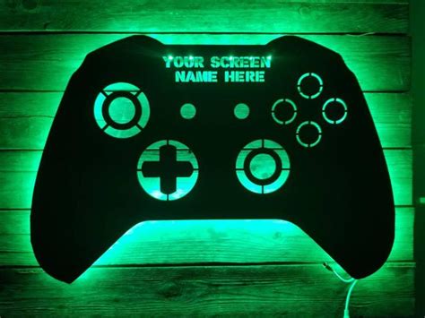 Xxl Sized Led Xbox Game Controller Back Lit Sign Game Room Etsy In