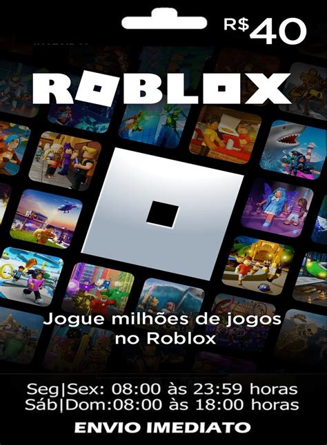 Cartão Roblox R 40 Envio Digital Mercadolivre