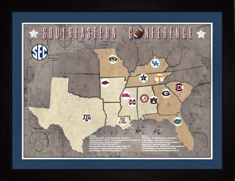 Southeastern Conference College Football Stadiums Teams Location