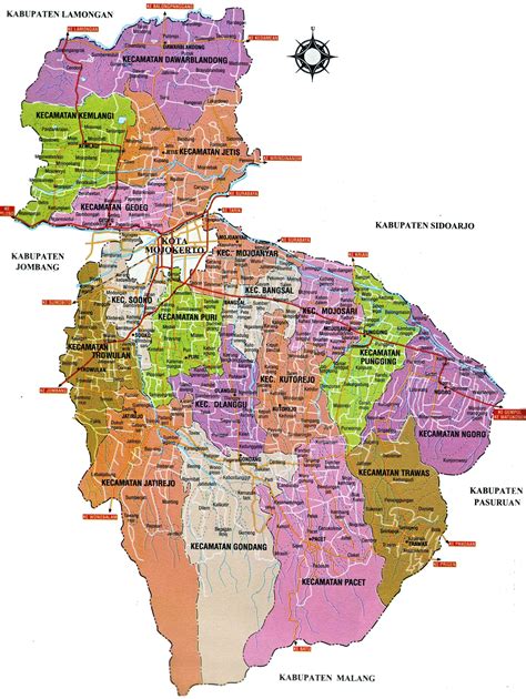 Pemerintah Kabupaten Mojokerto Peta Wilayah Kabupaten Mojokerto