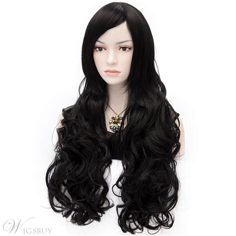 Sexy Anastasia Fashion Super Long Wavy Black Hair Wig 32 Inches