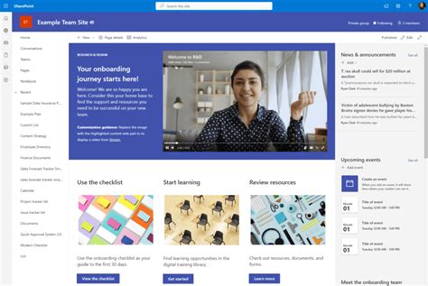 Sharepoint Intranet Homepage Examples Free Templates