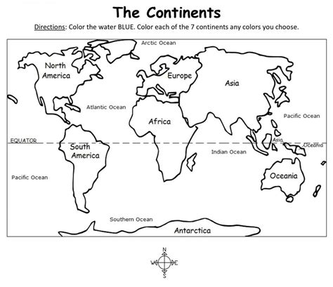 Interactive Printables On Instagram Color The Continents With This