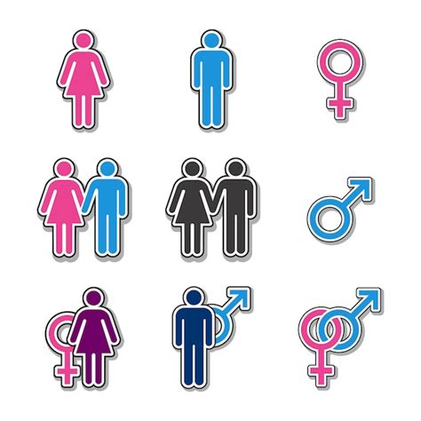 Premium Vector Male And Female Gender Symbols Icon Set