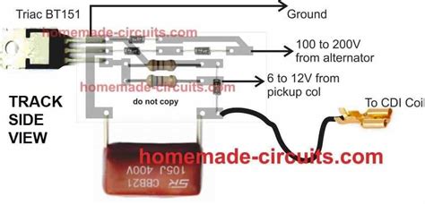 Simple Capacitive Discharge Ignition Cdi Circuit Homemade Circuit
