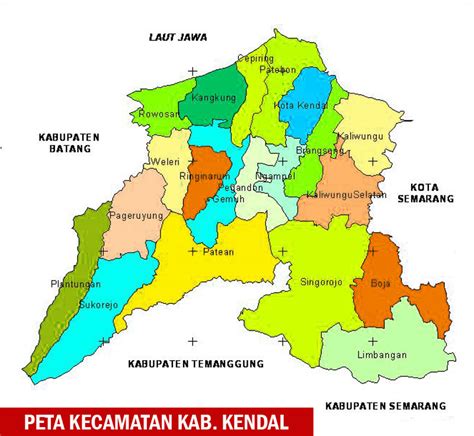 Gambar Peta Wilayah Kabupaten Kendal Jawa Tengah Web Sejarah