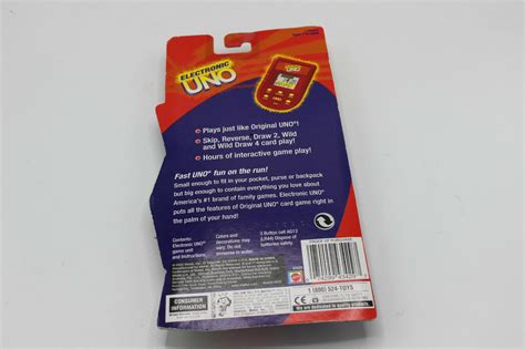 Mattel Electronic Uno Handheld Game 2002 Portable Card Game Sealed