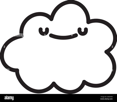 Baby Shower Nube Lindo Personaje De Caricatura Ilustraci N Vectorial