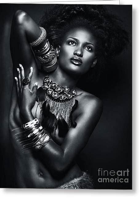 Beautiful African American Woman Wearing Jewelry
