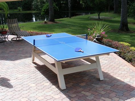 The frame is made from 3 drop ceiling main beams sunk into pressure treated 4 x 4, suppo. Pin by Bob Linscott on Go outside and PLAY! | Outdoor ping pong table, Ping pong table, Ping pong