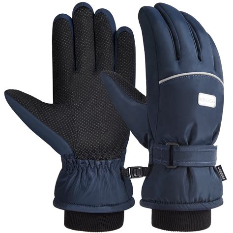 Kids Winter Gloves Anti Slip Ski Gloves Waterproof Warm Cold Weather