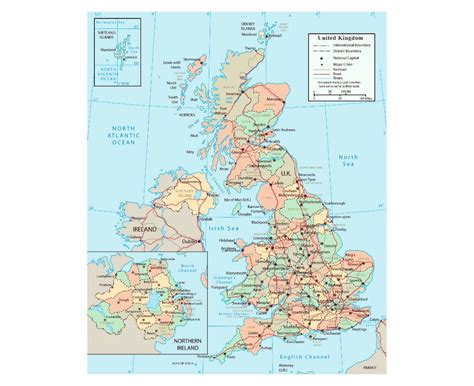 Political Map Of United Kingdom Ezilon Map Images