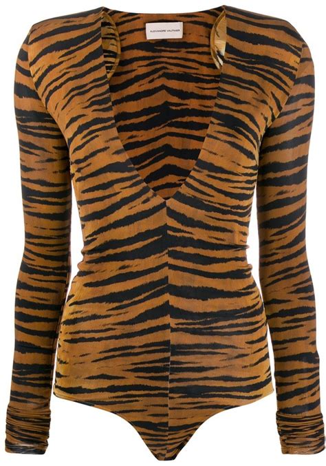 Alexandre Vauthier Tiger Print Bodysuit ShopStyle Shapewear