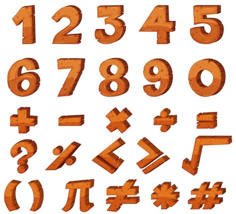 Premium Vector Font Design For Different Math Signs