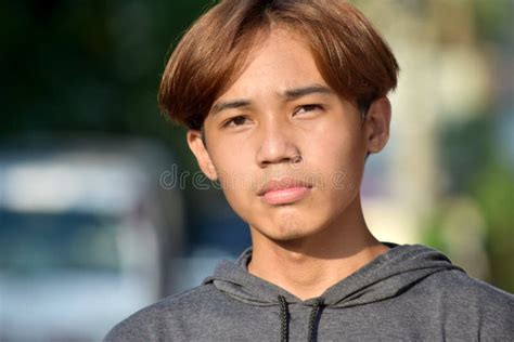 An Unemotional Philippine Male Youngster Stock Image Image Of