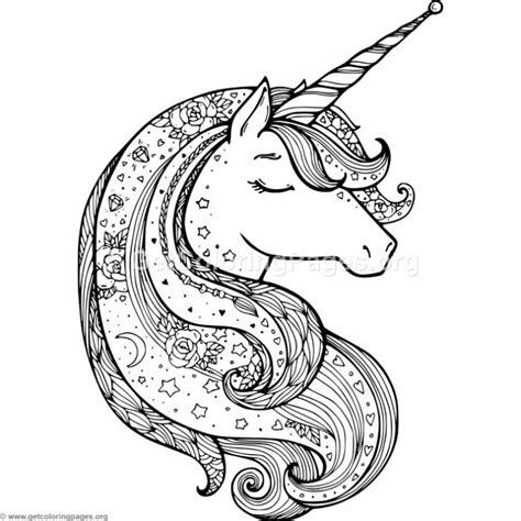 Unicorn on the moon coloring pages. Free to download Zentangle Unicorn Coloring Pages # ...