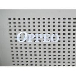Decorative aluminum waterproof ceiling tile perforated metal sheet for commercial building. Square holes perforated gypsum board by OPPEO Perforated ...