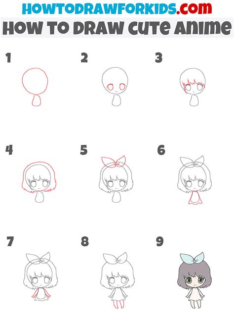 How To Draw Cute Anime Easy Drawing Tutorial For Kids