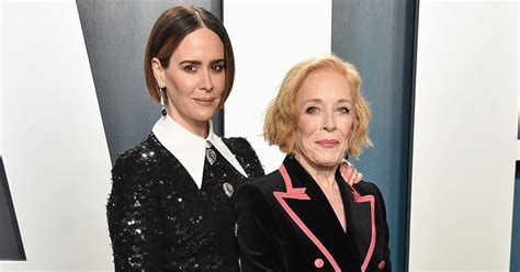 sarah paulson and girlfriend holland taylor pose together at oscars 2020 afterparty
