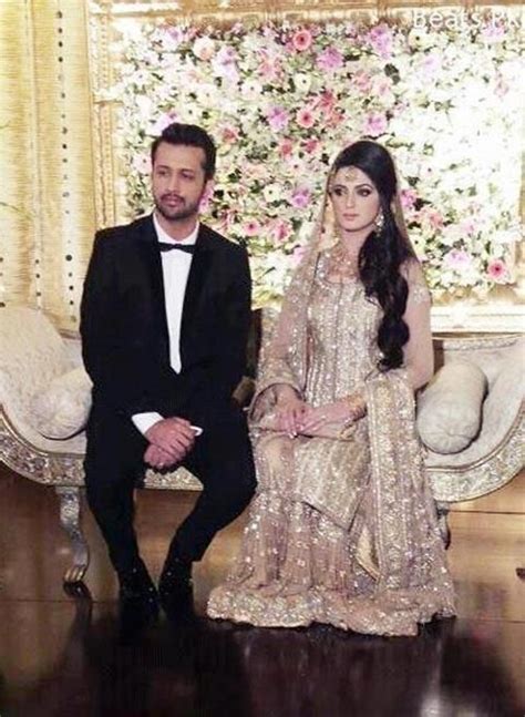 Atif Aslam And His Bride With Images Pakistani Wedding Outfits