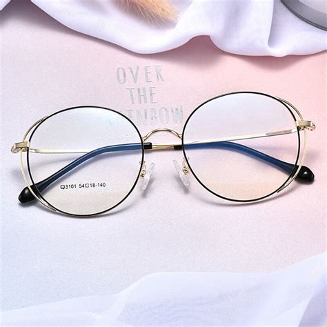 Mincl Ultralight Round Metal Myopia Glasses Frame Retro Personality Reading Glasses Frame