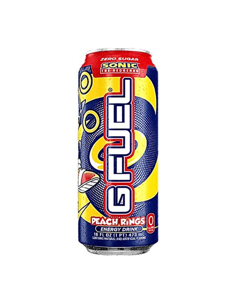 G Fuel Sonic Peach Rings Energy Drink Zero Sugar 47318ml