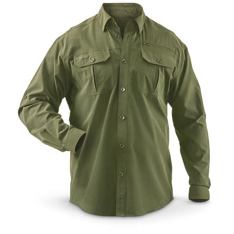 Guide Gear Mens Button Down Long Sleeve Hiking Shirt 660718 Shirts