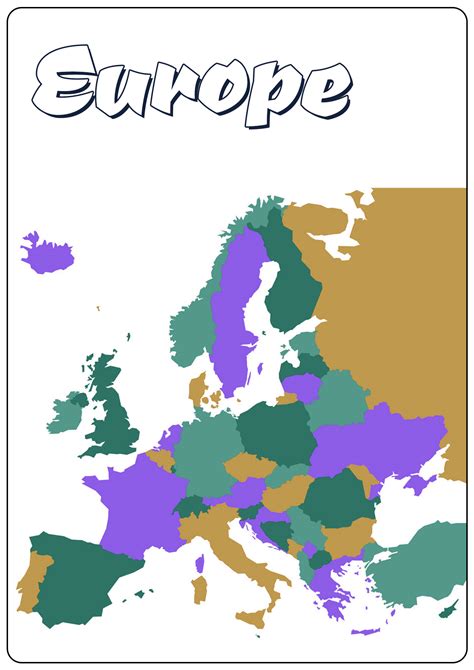 Map Of Europe Without Labels Political Map Of Europe Continent In All