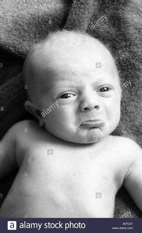 Funny Baby Cry Kid With Pout Crying Looking Sad Stock