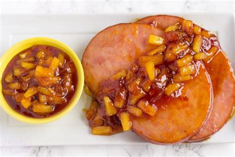 Easy Ham Steaks Recipe With Amazing Pineapple Sauce • Midgetmomma