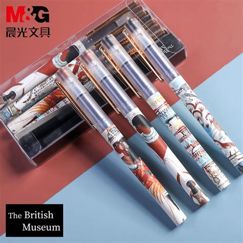 M G X İngiliz müzesi tükenmez kalem sınırlı düz sıvı kalem 0 5mm imza